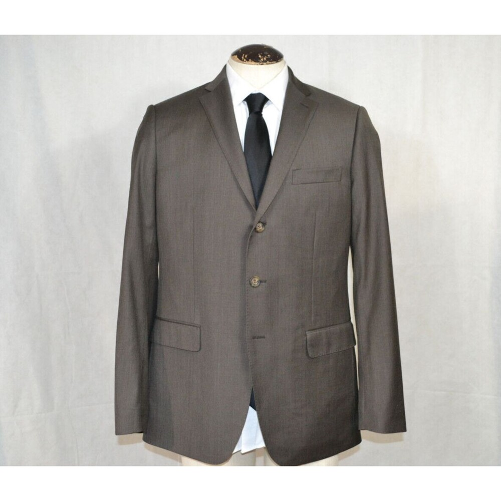 Indochino‎ Brown 100% Wool Lightweight Sport Coat Blazer 44 Single Breasted